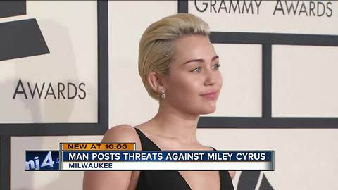 Report: Milwaukee-area man taken into custody for disturbing posts mentioning Miley Cyrus