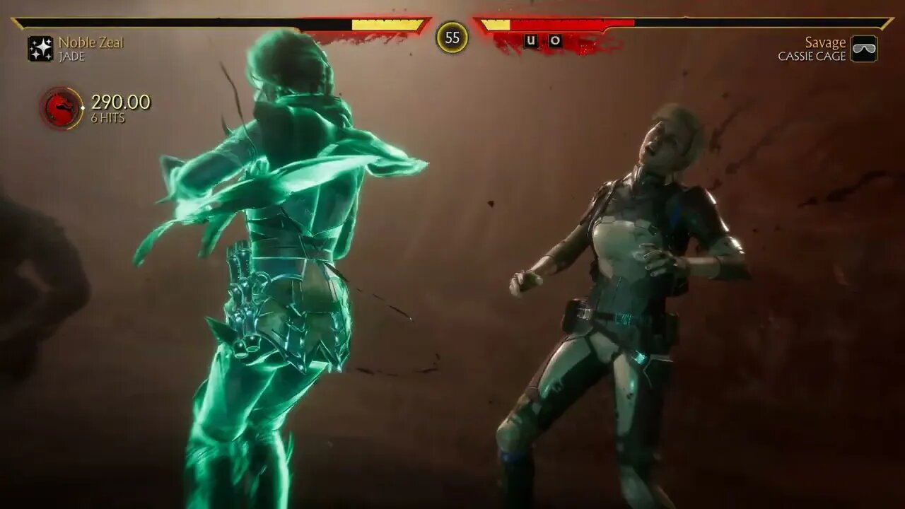 Mortal Kombat 11: Jade (Noble Zeal) vs Cassie Cage (Savage) - No Commentary 4K