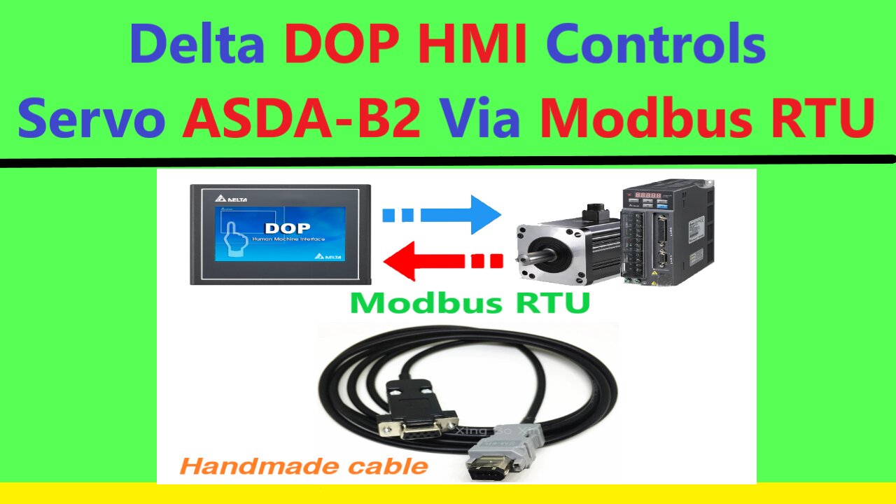 SV0015 - Delta hmi controls servo delta asda b2 via modbus rtu