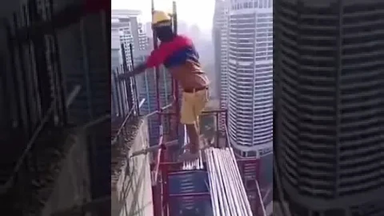 Don't look down, he don't care about safety