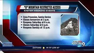 'A' Mountain access restricted this weekend
