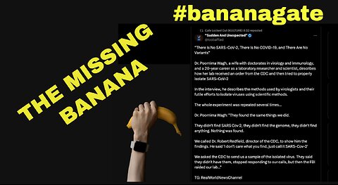 MONKEY POX AND THE MISSING BANANA - #bananagate