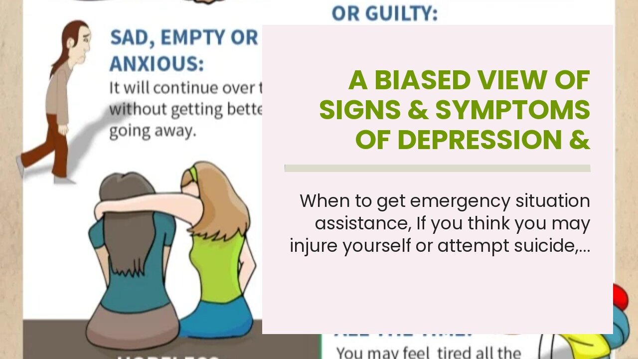 A Biased View of Signs & Symptoms of Depression & Anxiety - Aetna