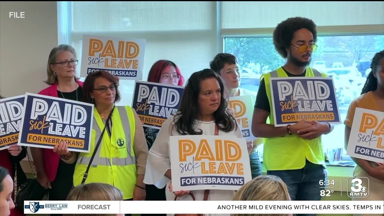 Nebraska paid sick leave petitioners collecting signatures Labor Day weekend