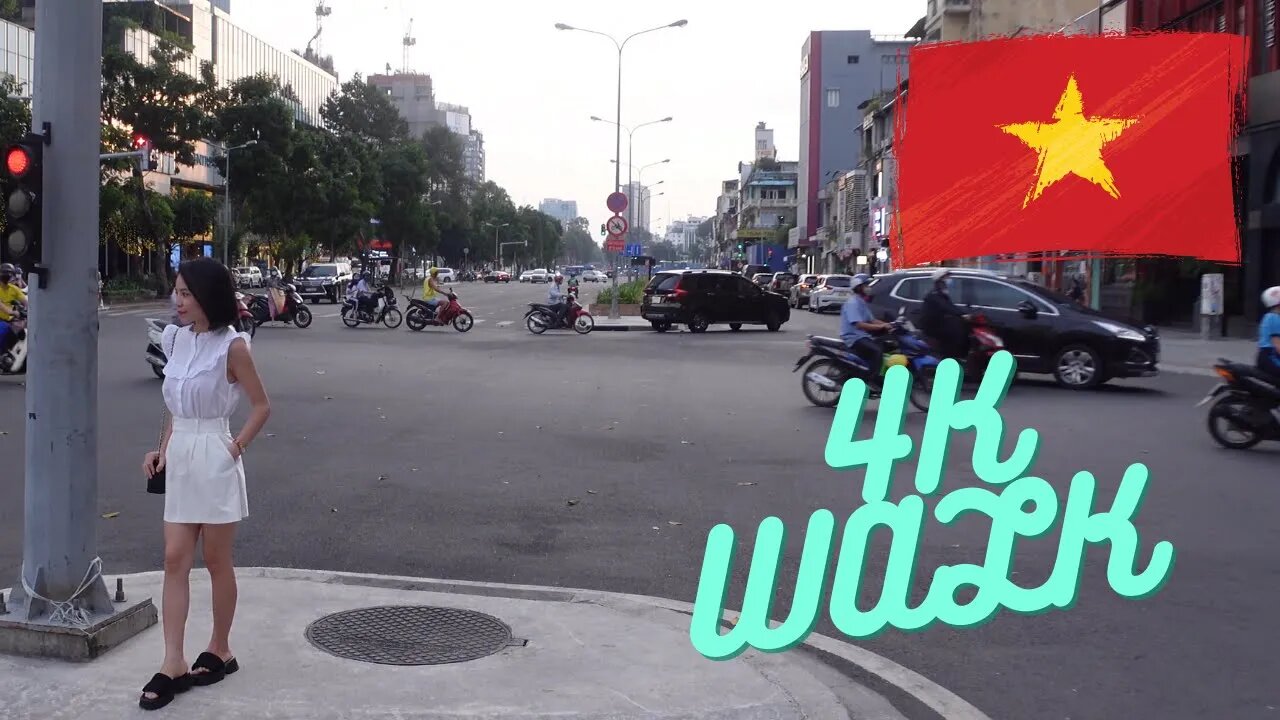 Vietnam 2022 Bui Vien Street , Saigon Square , Ben Thanh Market. 4K