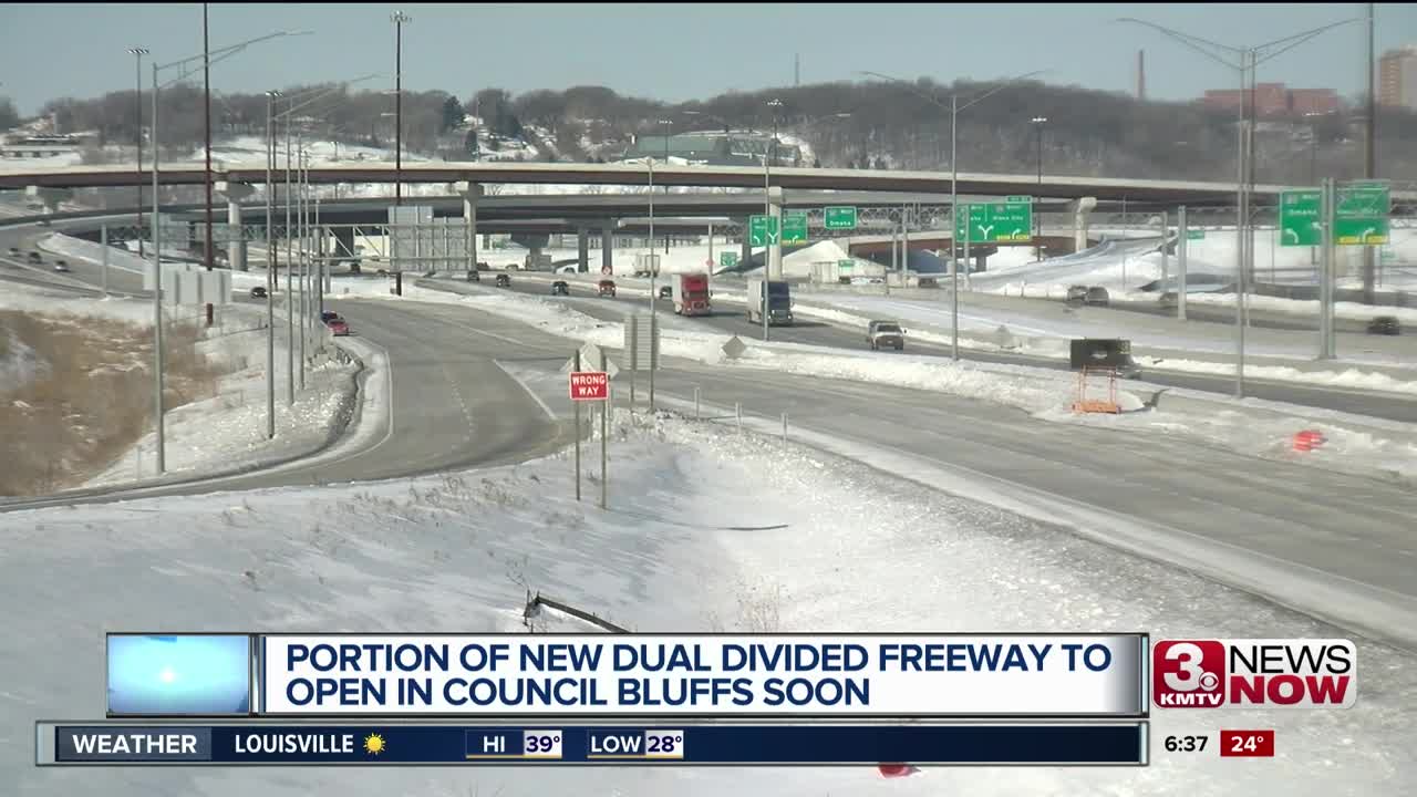 Portion of new dual divided freeway to open soon in Council Bluffs
