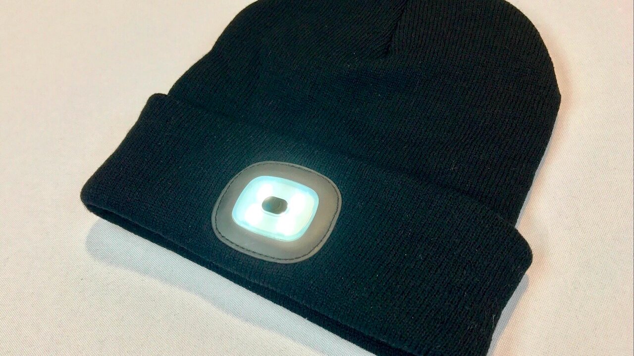 4 LED Rechargeable Flashlight Headlamp Knit Cap Beanie Review