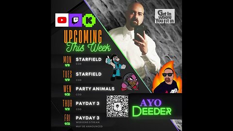 AyoDeeder Weekly Schedule #twitch #tiktok #youtube #youtubeshorts #reel #reels #short #shorts