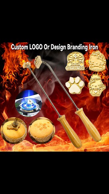 Custom Logo Branding Iron Heating Stamp Personalized Hot Brass