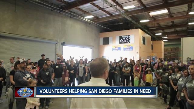 Volunteers helping San Diego families in need