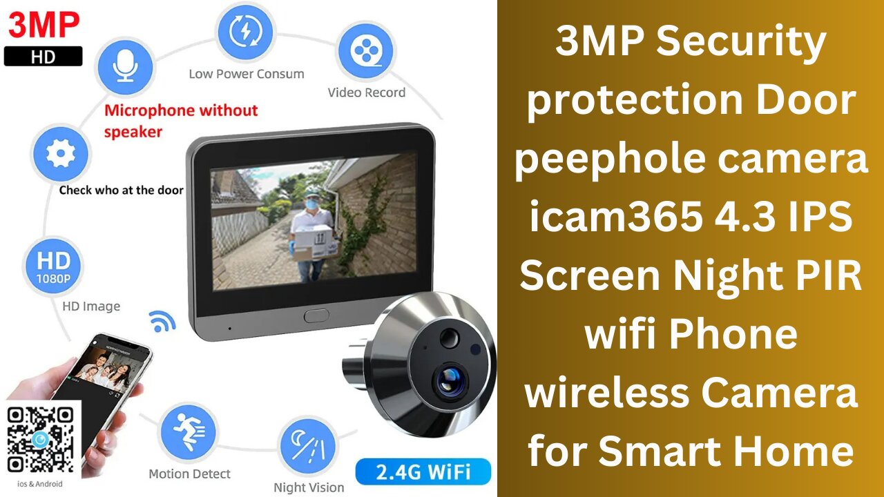 3MP Security protection Door peephole camera