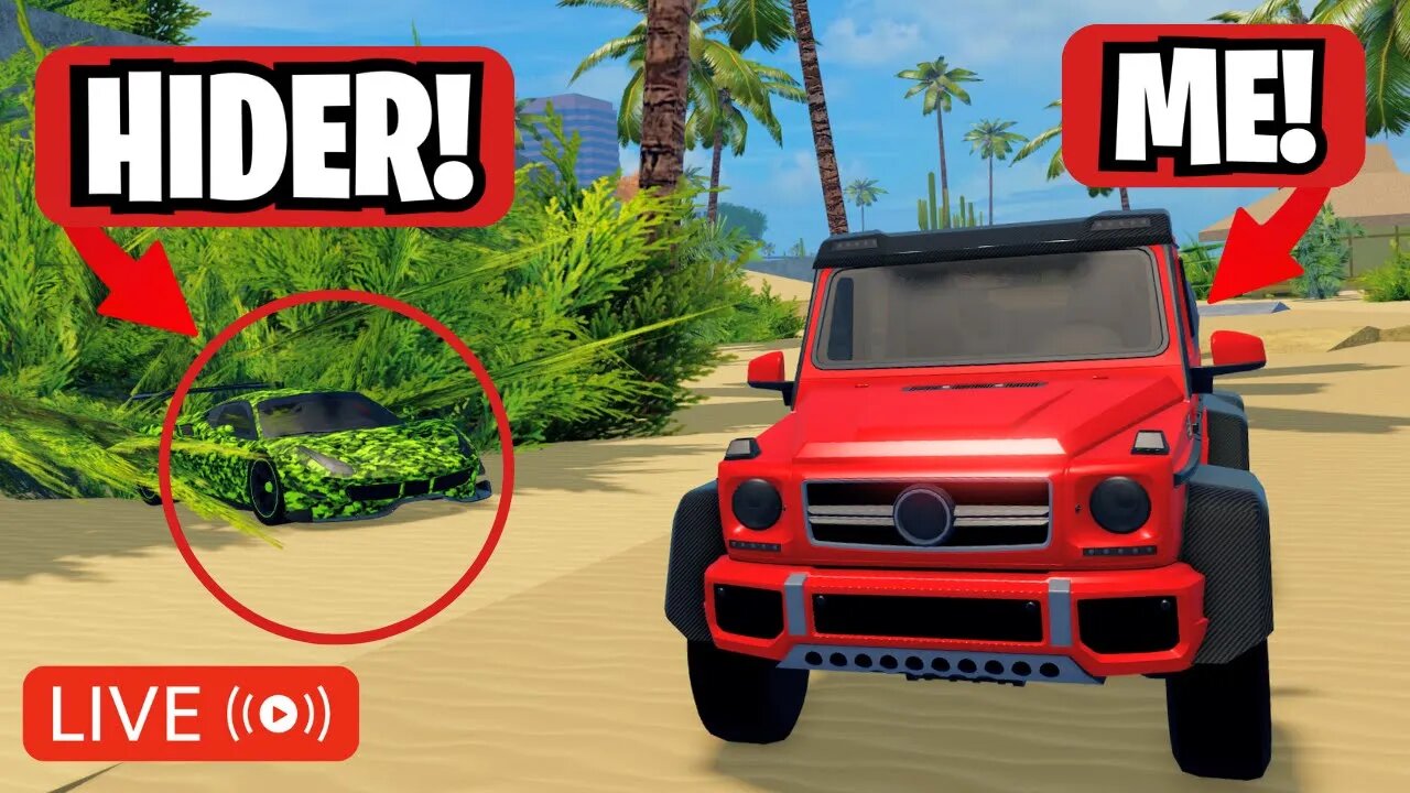 🔴 Vehicle Legends Hide & Seek! (WITH FANS LIVE)