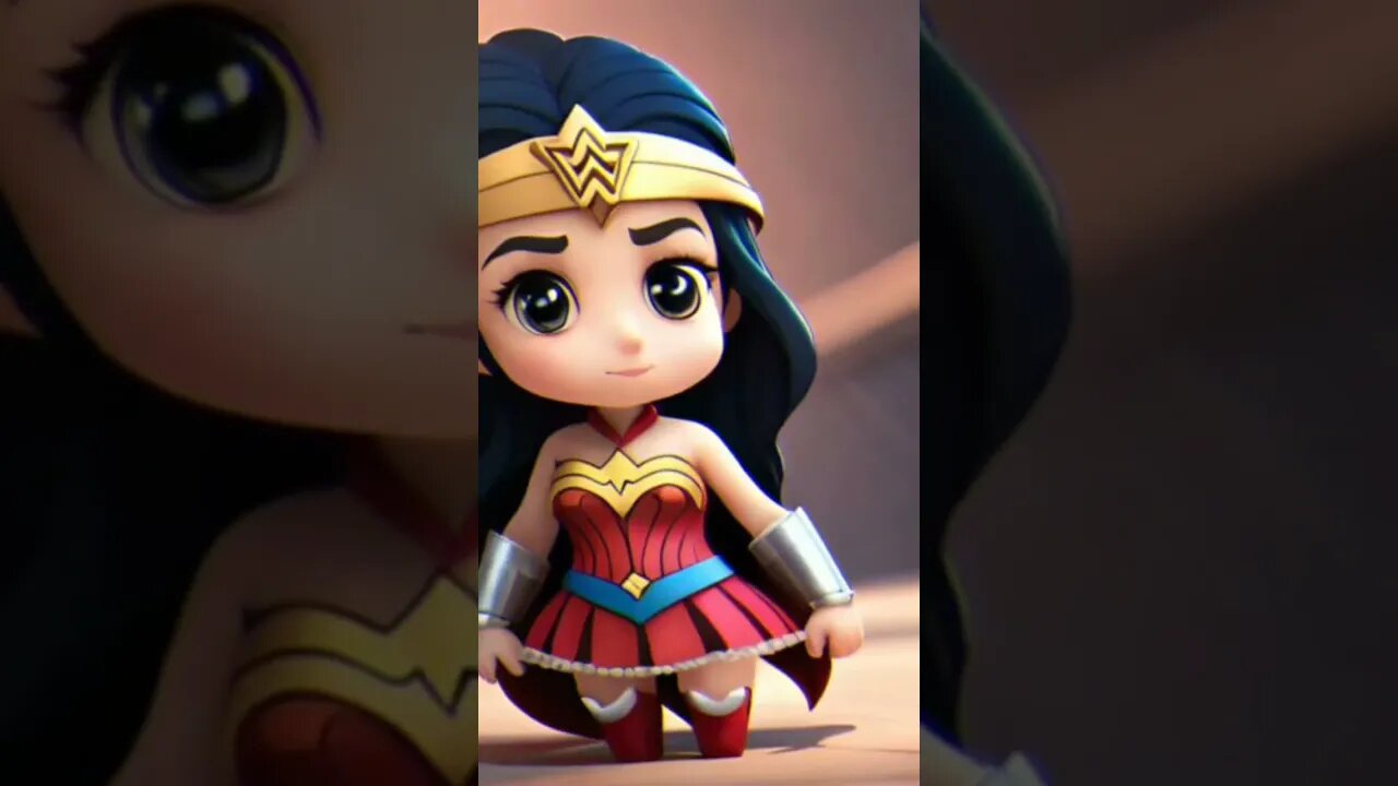 Trailer cute chibi Wonder Woman #shorts#shortvideos#Venom#Chibi#WonderWoman