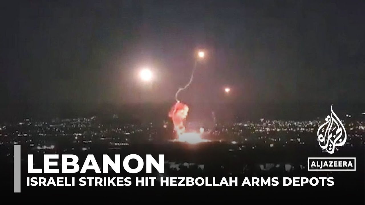 Israeli strikes hit Hezbollah arms depots in Lebanon, sparking fears of escalating conflict