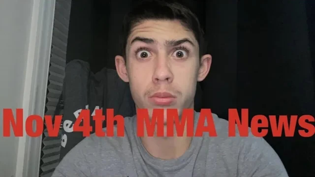 Todays MMA News November 4th! Bert MMA Livestream