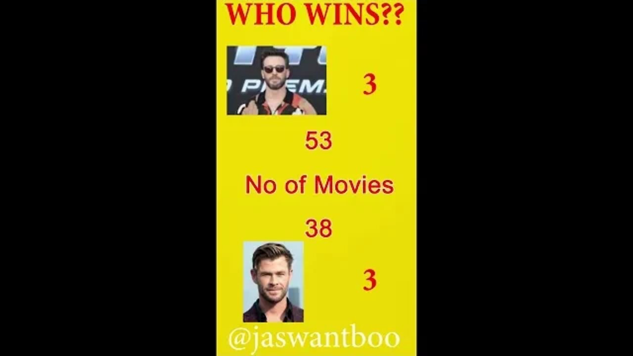 Chris Evans VS Chris Hemsworth Comparison by Statistics | Who is Better ? #hollywood #shorts #chris