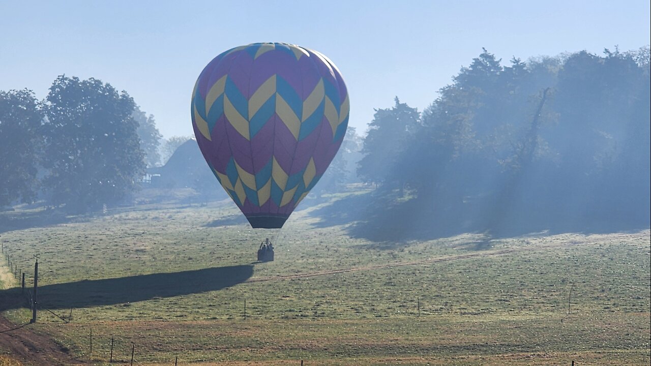 Smoky finish to balloon flight across New Market Tn