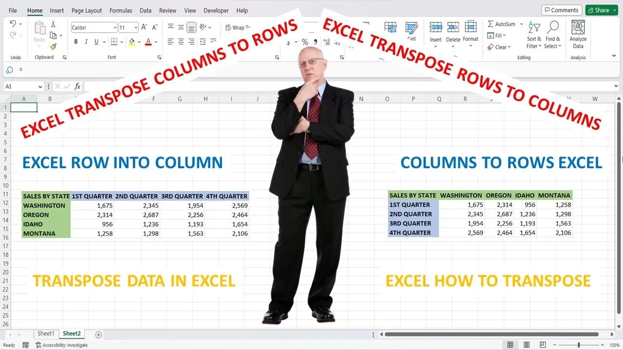 How To Transpose Rows To Columns In Excel