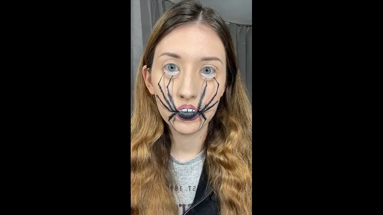 Spider Face Makeup Illusion