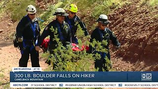 Man trapped under boulder rescued