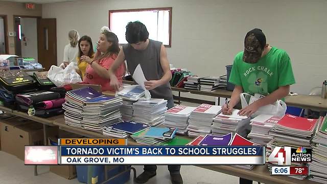 School supply drive helps Oak Grove tornado victims