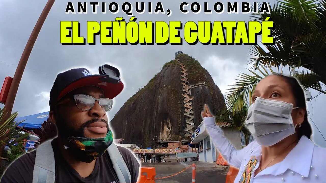 Climbing The Giant Rock in Guatape Near Medellin Colombia