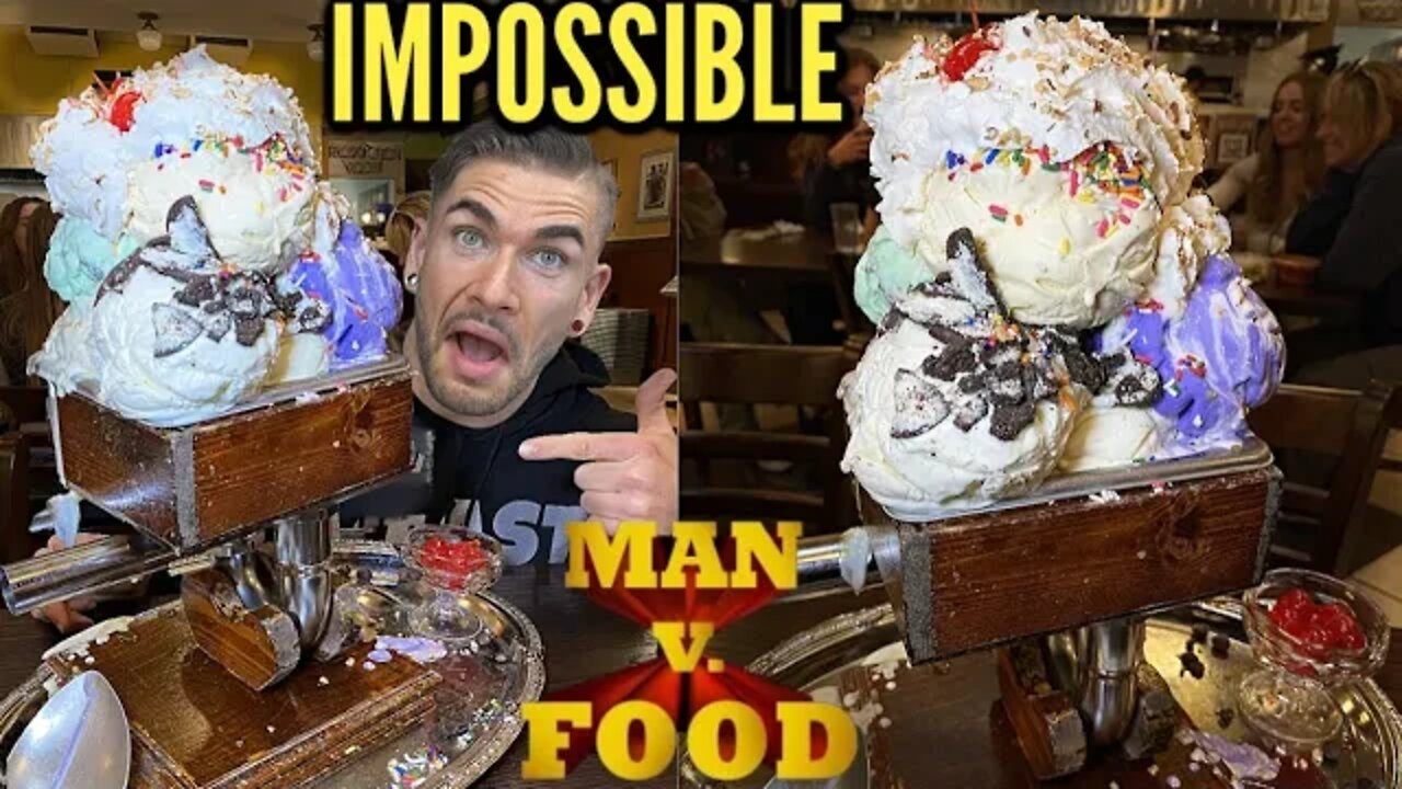 OVER 3000 PEOPLE FAILED THIS.. 16LB FAMOUS FOOD CHALLENGE From MAN VS FOOD With Adam Richman