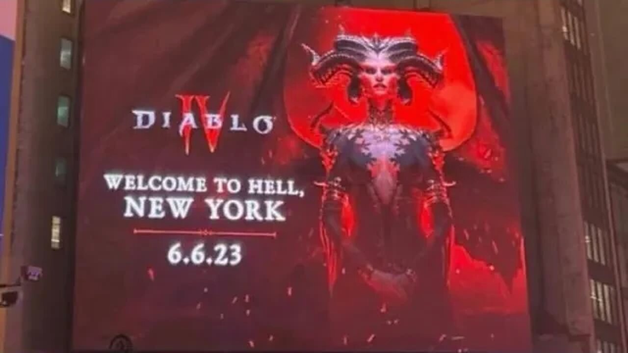 New York Was Orange While A Diablo 4 Billboard Read “Welcome To Hell New York”