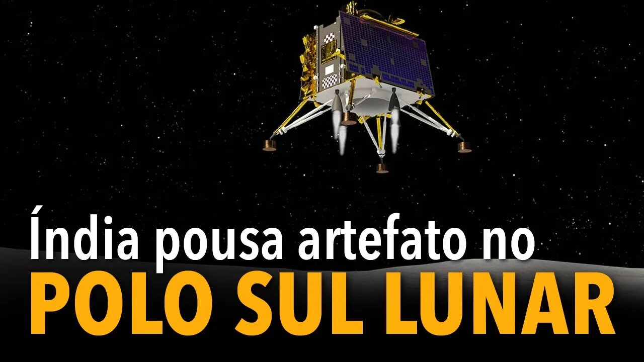 [CORTE] Índia pousa artefato no polo sul lunar