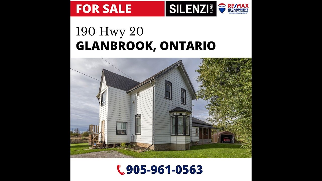 For sale - 190 Hwy 20 Glanbrook Ontarion L0R 1P0