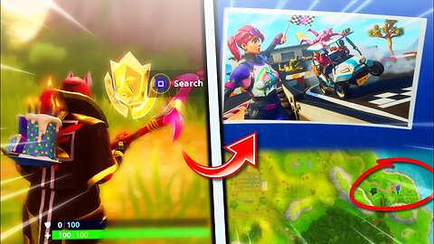 Fortnite "TRACK RECORD" Challenge! - NEW Season 5 Week 3 SECRET "TRACK RECORD BATTLESTAR" Location!