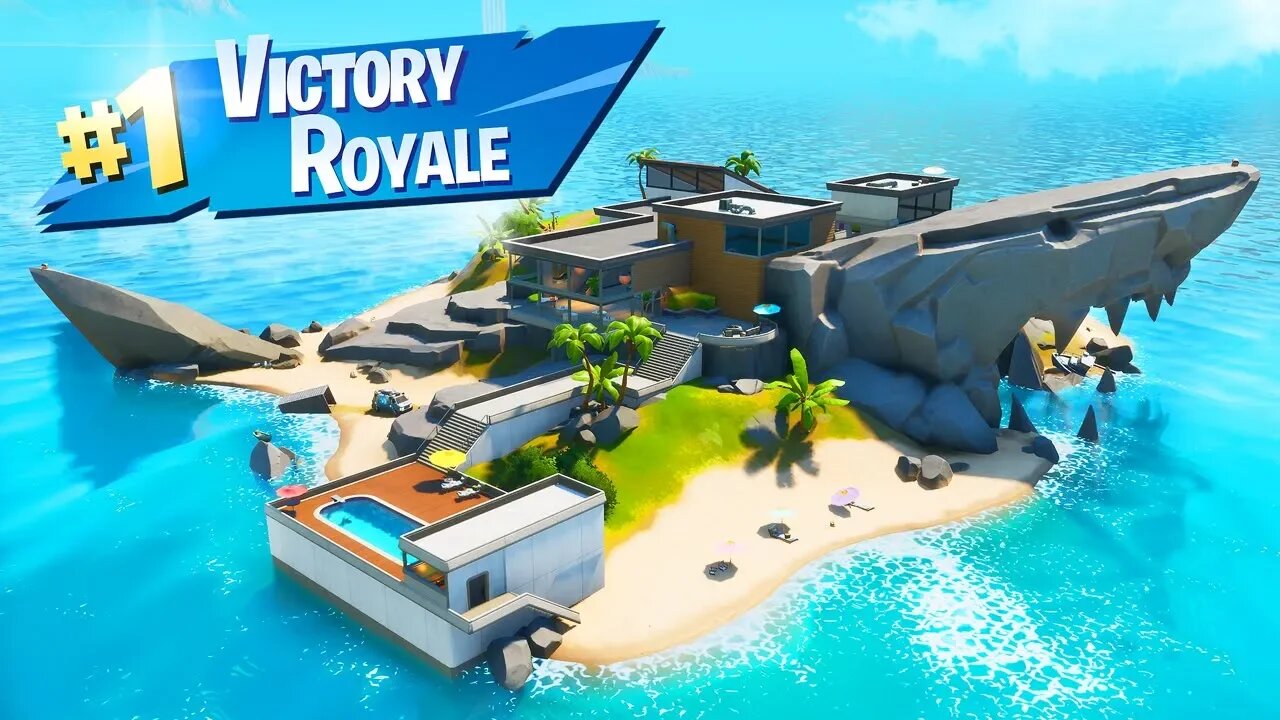 Fortnite But Staying on The Shark Island All Game 🦈