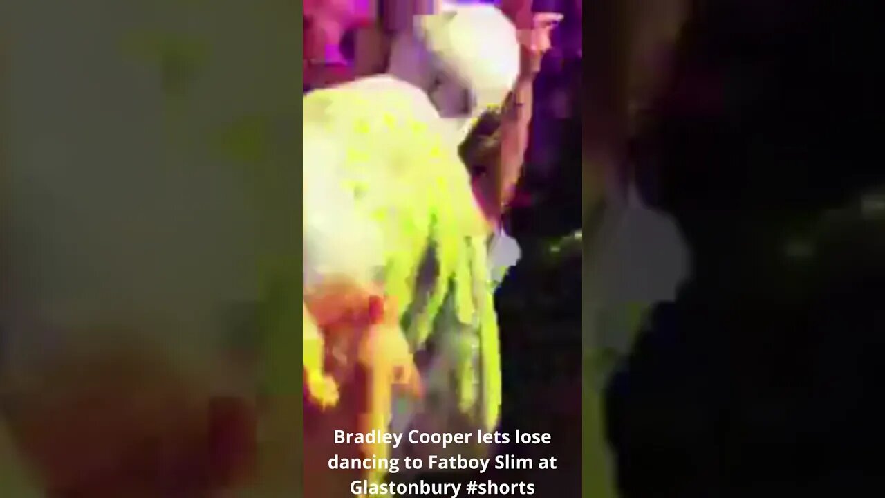 Bradley Cooper lets lose dancing to Fatboy Slim at Glastonbury #shorts