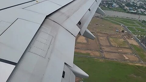 Unedited video-Korean Air landing Tan Son Nhat airport's view [Cảnh Korean Air đáp cánh TSN Saigon]