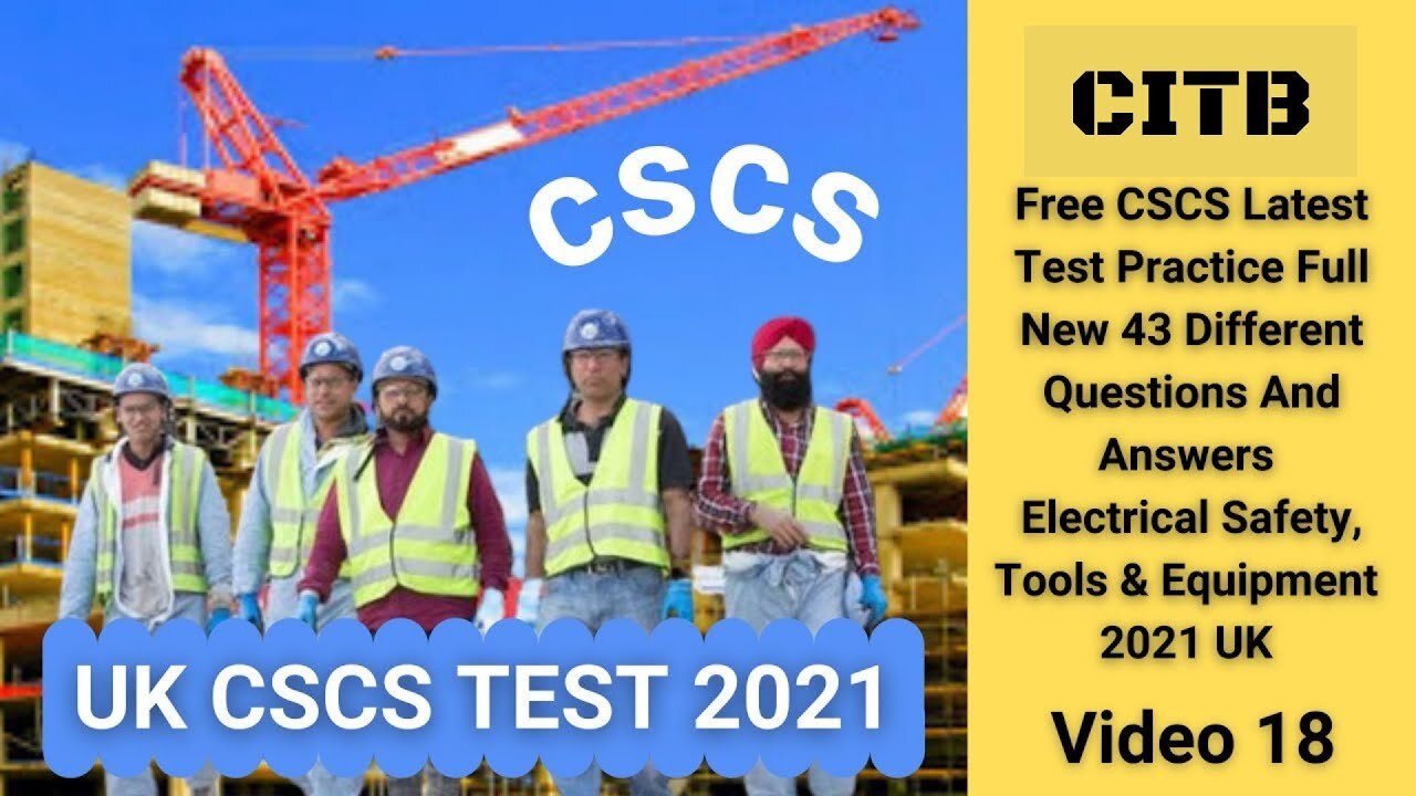 Free CSCS Test Practice Full 43 Questions And Answers 2021 UK Electrical Safety Tools & Equipment