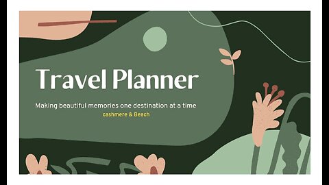 Travel Planner Template