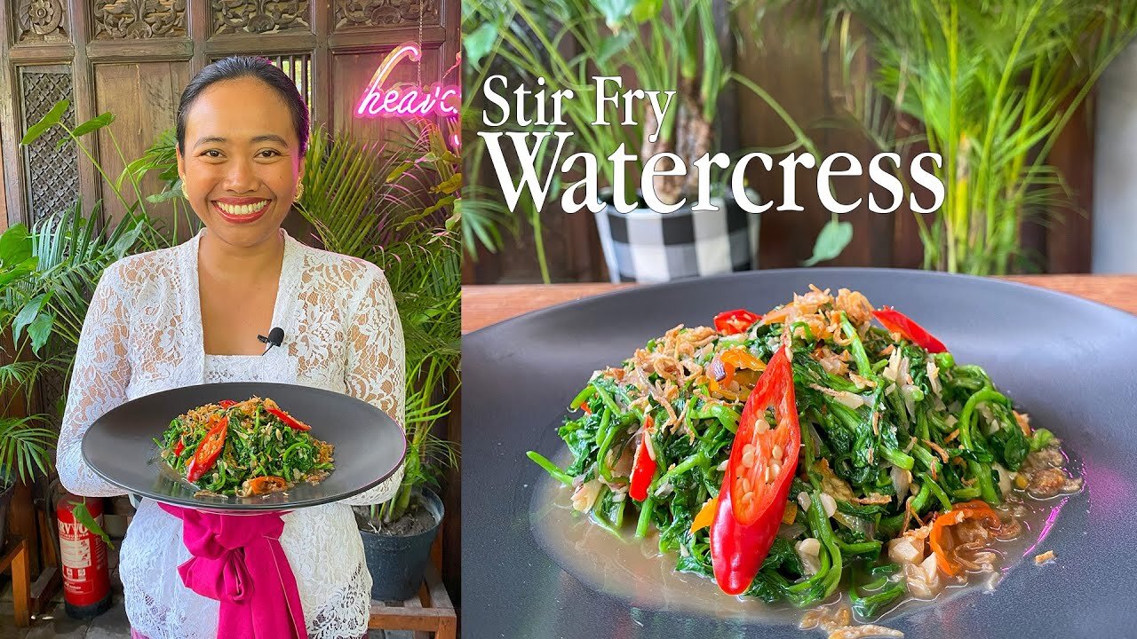 Stir Fry Watercress, Tumis Selada Air