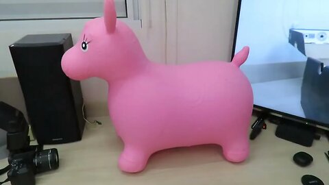 Cavalinho Pula Pula - Upa Upa Inflável Vinil - BBR TOYS (Rosa)