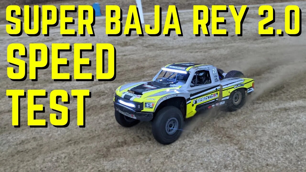 8s Speed Test & Gnarly Crash at 55+ Mph | Losi Baja Rey 2.0 Desert Truck Max Speed