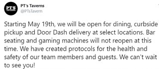 PT's Las Vegas opening some locations next week