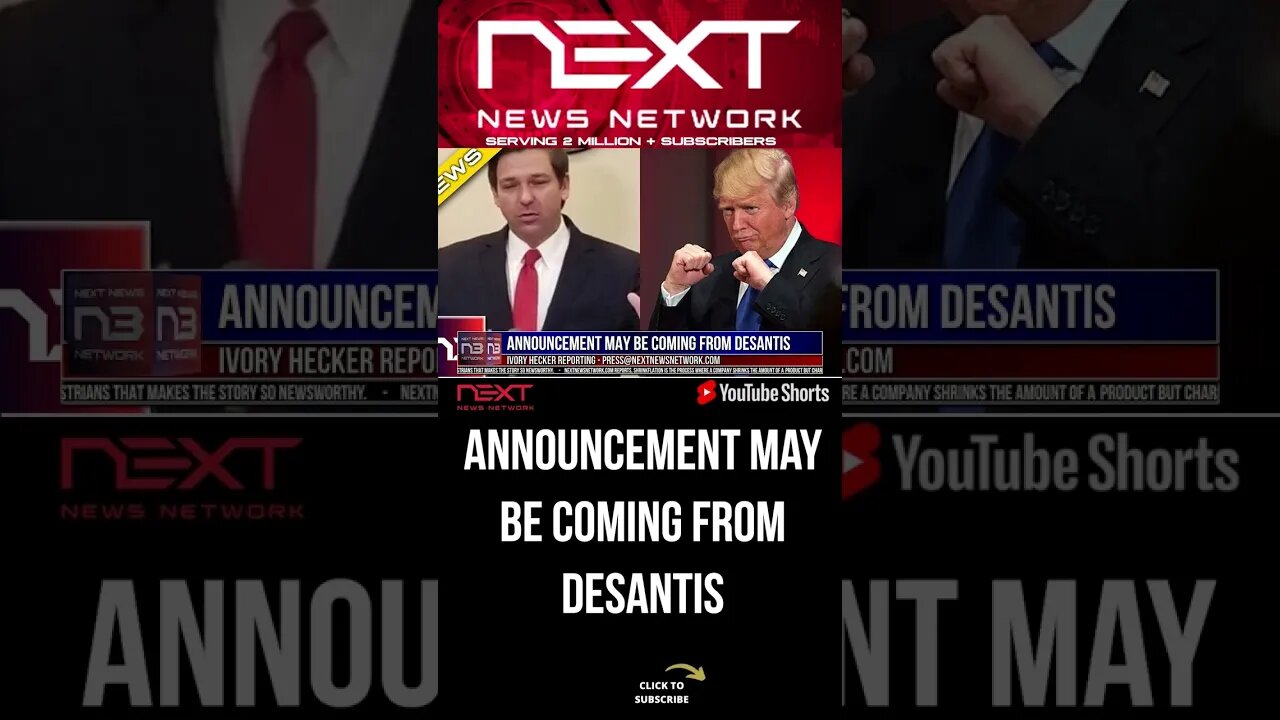 ANNOUNCEMENT MAY BE COMING FROM DESANTIS #shorts