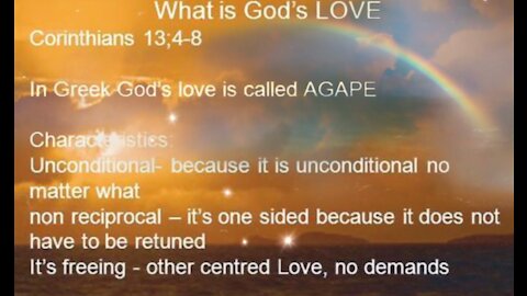 God’s Love equals Agape Love