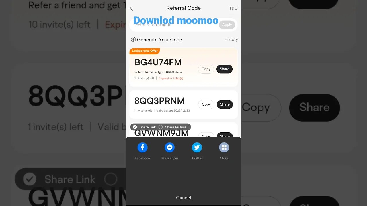 moomoo referral links free stock free money