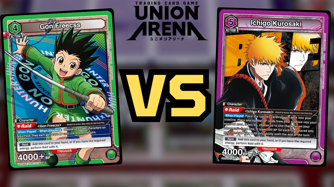 Union Arena Gameplay Engish Set 1| (Green) Aggro Gon HunterXHunter VS (Purple) Control Ichigo Bleach