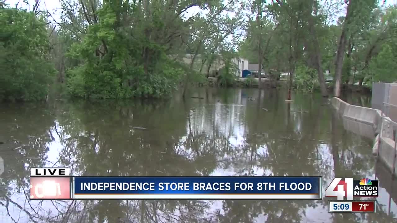 Independence store braces for 8th flood