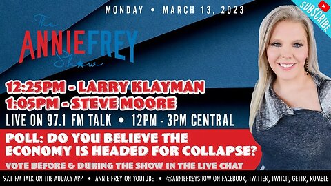 Bank collapse, Biden Speaks, Happy Monday • Annie Frey Show 3/13/23