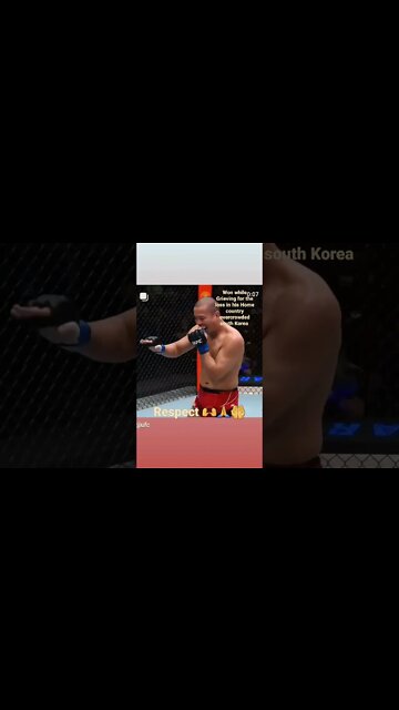 South Korea fighter Jun-yong Park won while grieving respect #shorts