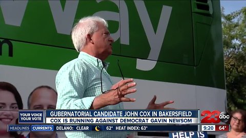 Gubernatorial candidate John Cox visits Bakersfield