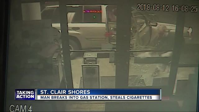 Man breaks into gas station, steals cigarettes