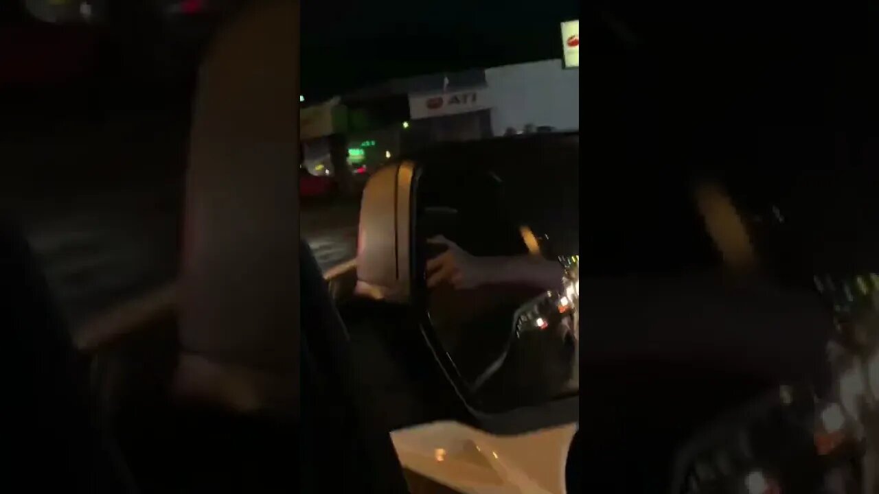 Lambo Owner almost crashes car